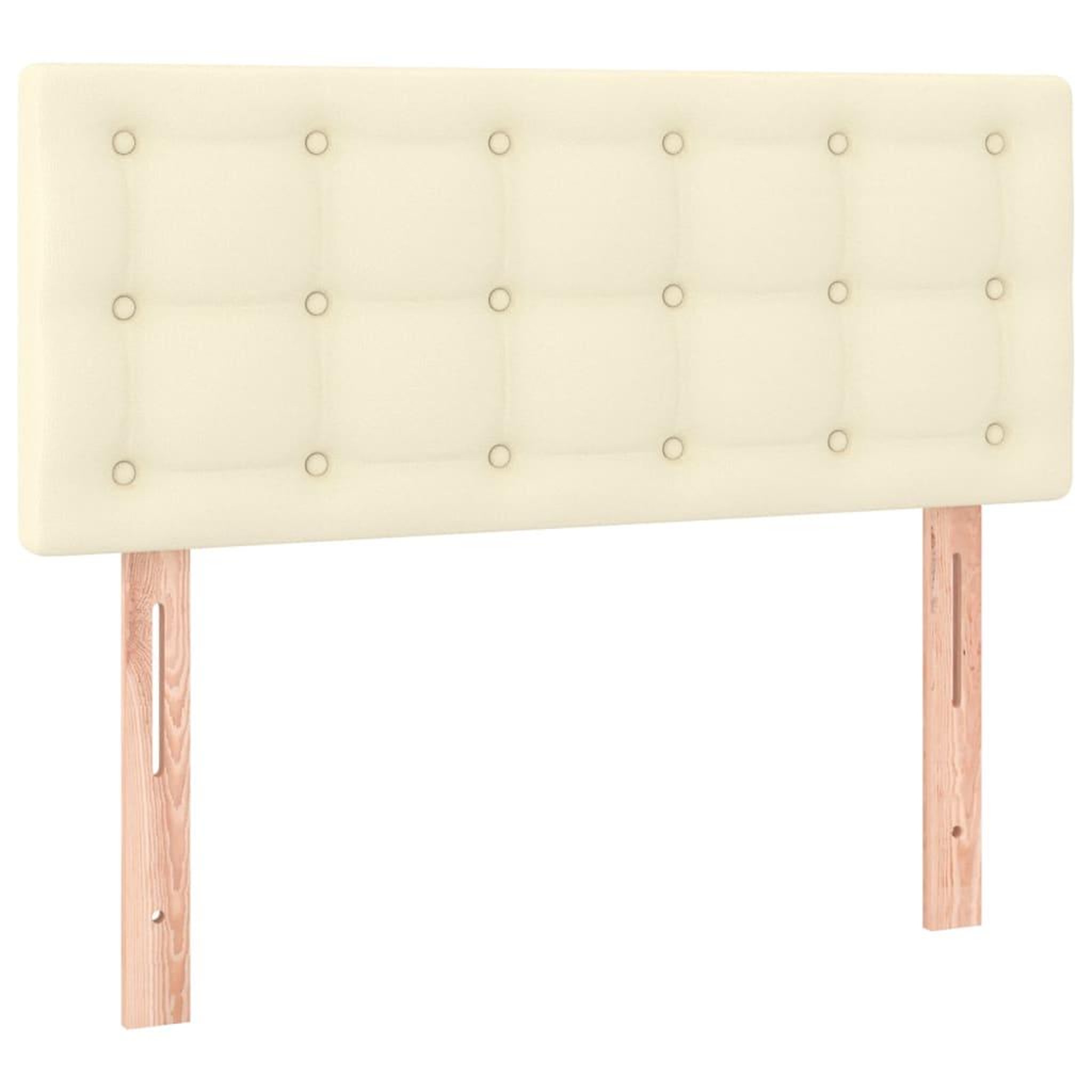 Voir la diapositive 2 : VIDAXL Tete de lit Creme 80x5x78/88 cm Similicuir