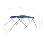 Voir la diapositive 6 : VIDAXL Auvent bimini a 3 arceaux Bleu 183x140x137 cm