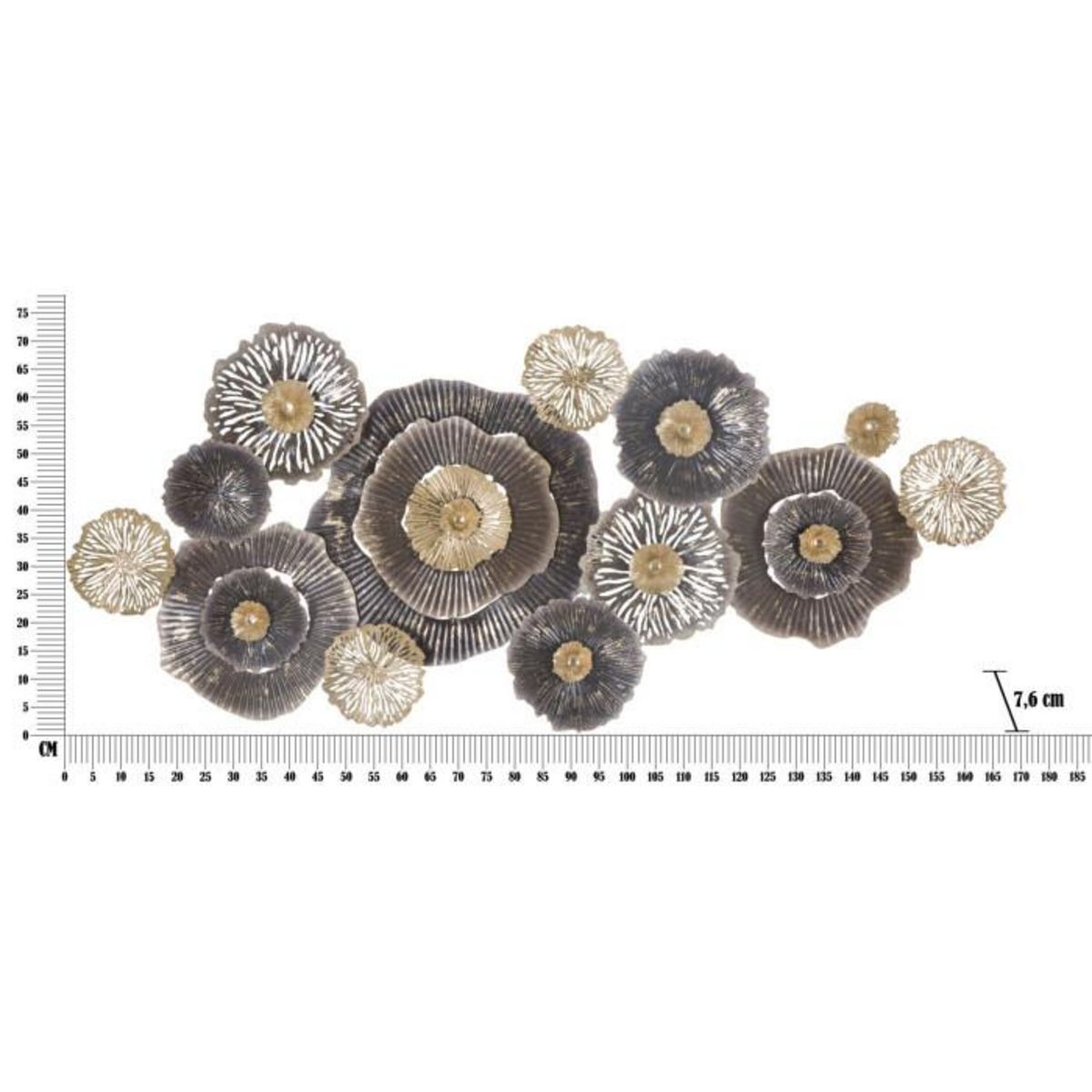 Paris Prix Décoration Murale en Métal  Browny  167cm Multicolore