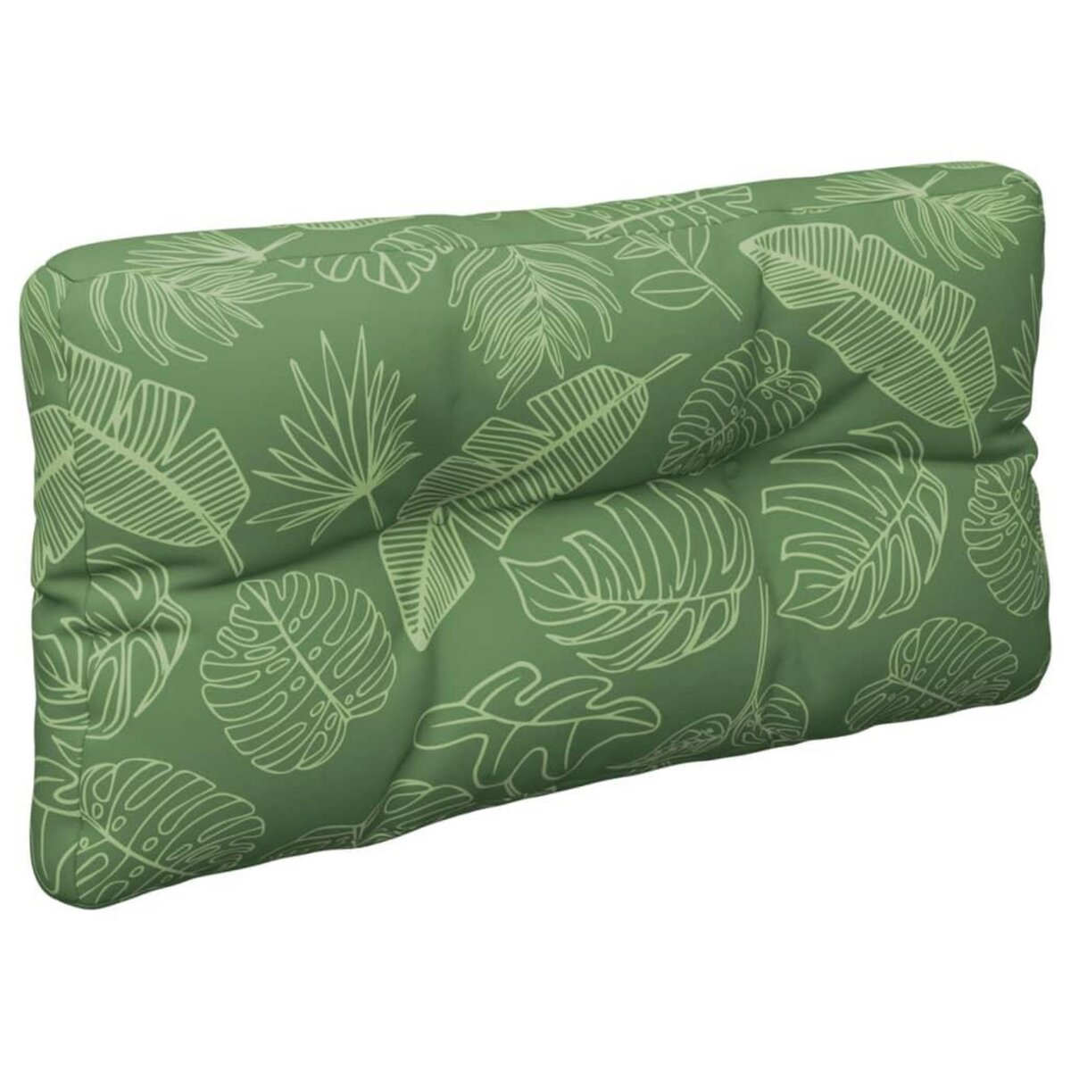 VIDAXL Coussin de palette motif de feuilles 70x40x12 cm tissu