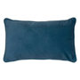 Voir la diapositive 1 : ATMOSPHERA Coussin Déco Uni  Lilou  30x50cm Bleu Égéen