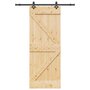 Voir la diapositive 1 : VIDAXL Porte coulissante et kit de quincaillerie 80x210 cm pin massif