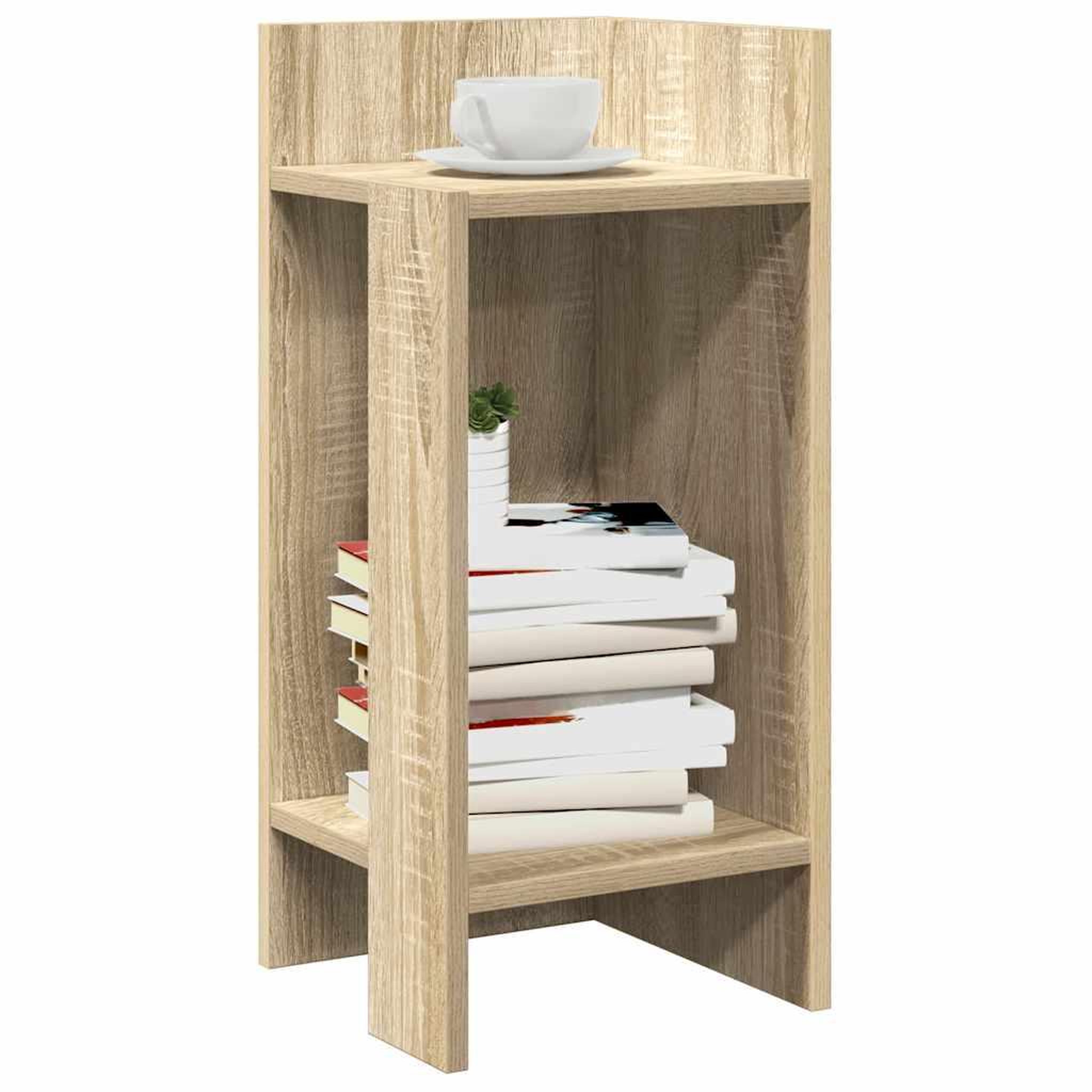 VIDAXL Table d'appoint avec etagere chene sonoma 25,5x27x60 cm