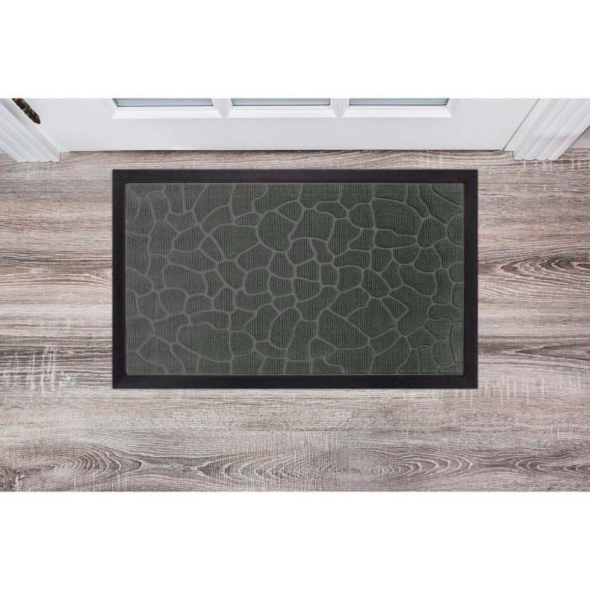 Paris Prix Tapis d'Entrée  Galets  45x75cm Gris