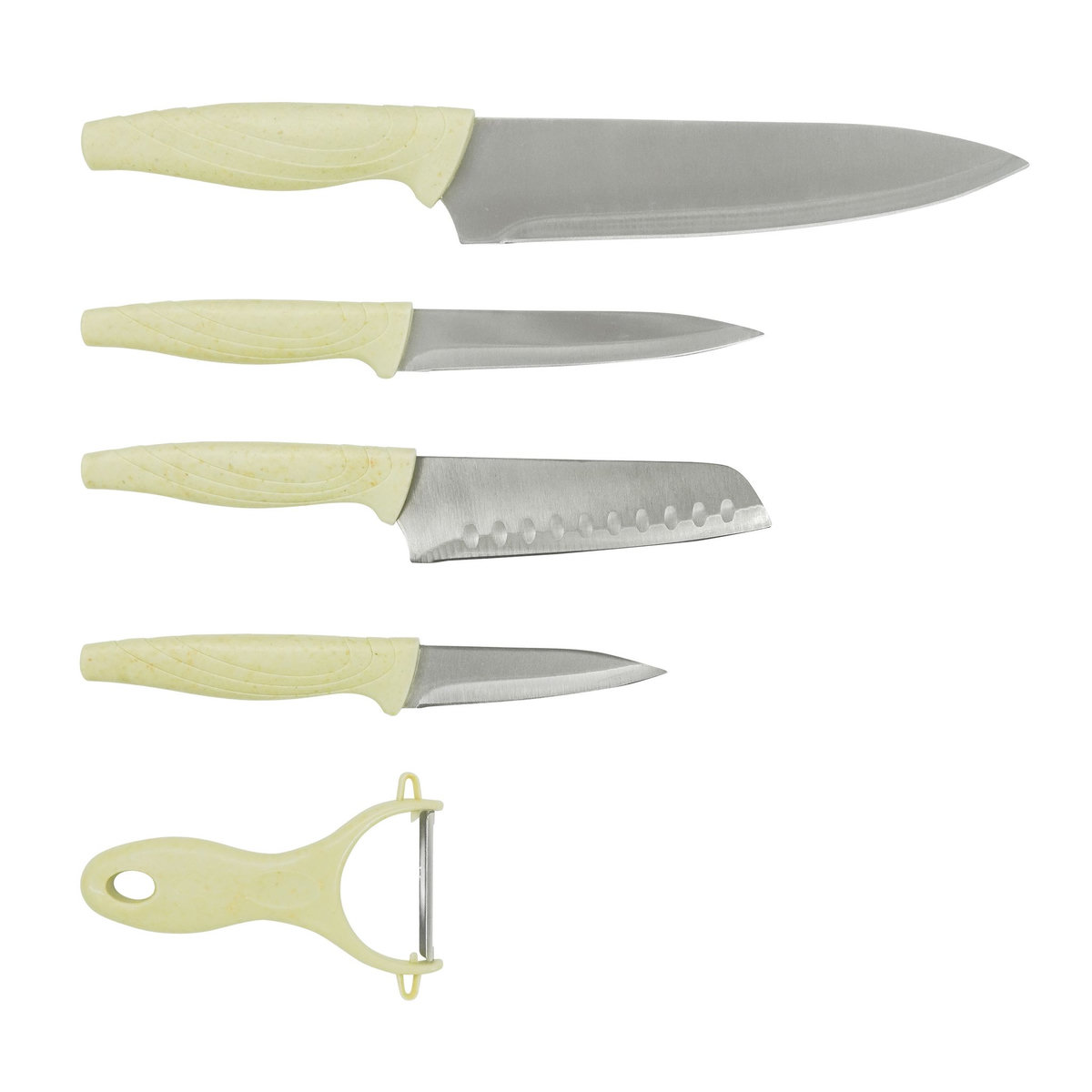 ACTUEL Set de 4 couteaux + éplucheur 