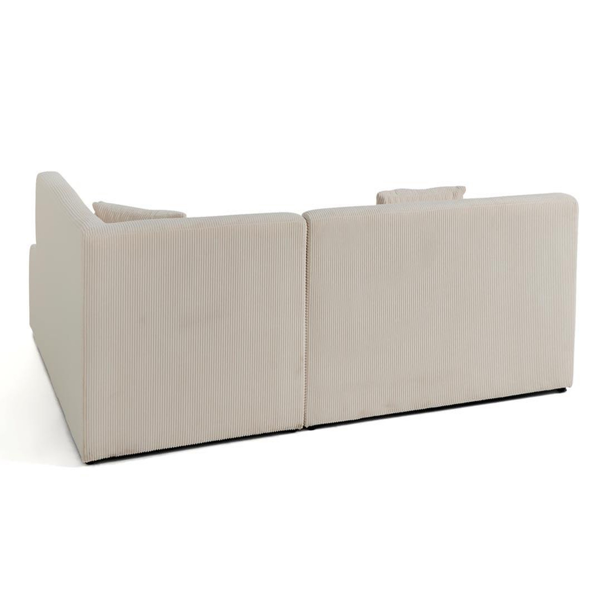Voir la diapositive 4 : LISA DESIGN Onyx - canapé modulable d'angle droit - 5 places - en velours côtelé