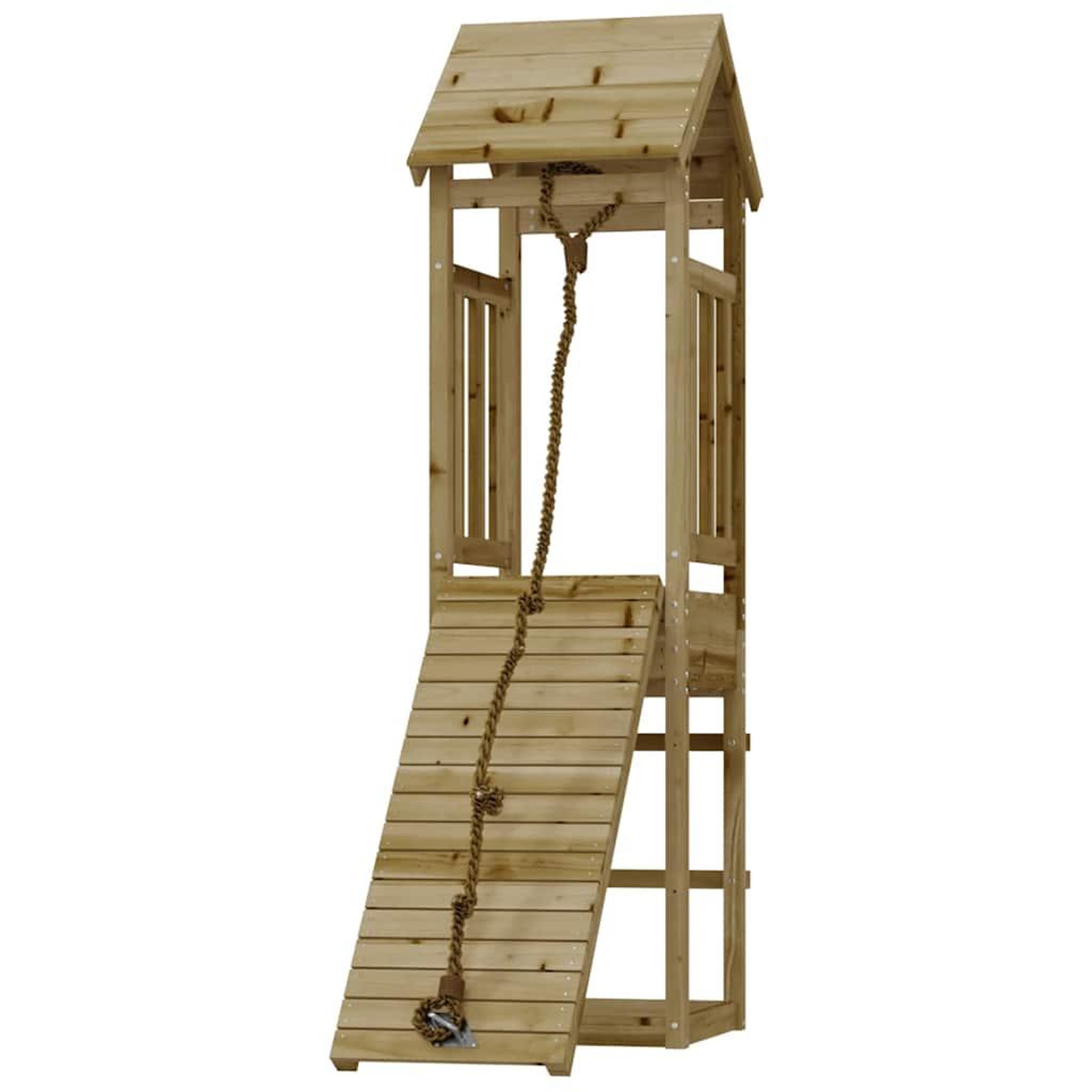 Voir la diapositive 3 : VIDAXL Maisonnette de jeu avec mur d'escalade bois de pin impregne
