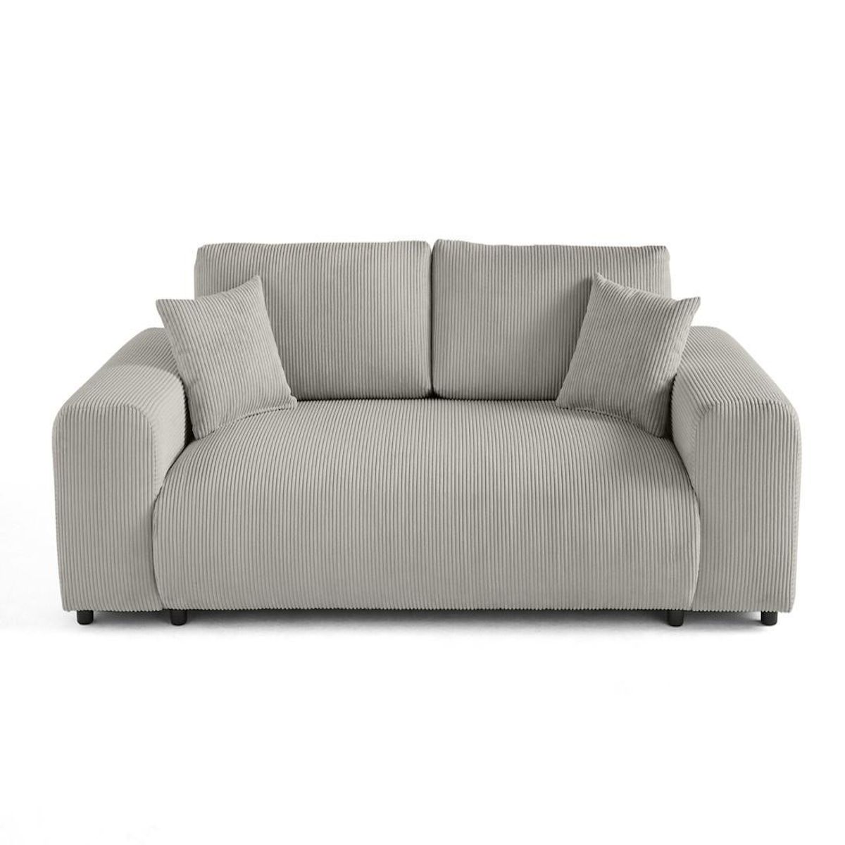 LISA DESIGN Garance - canapé droit 3 places - en velours côtelé