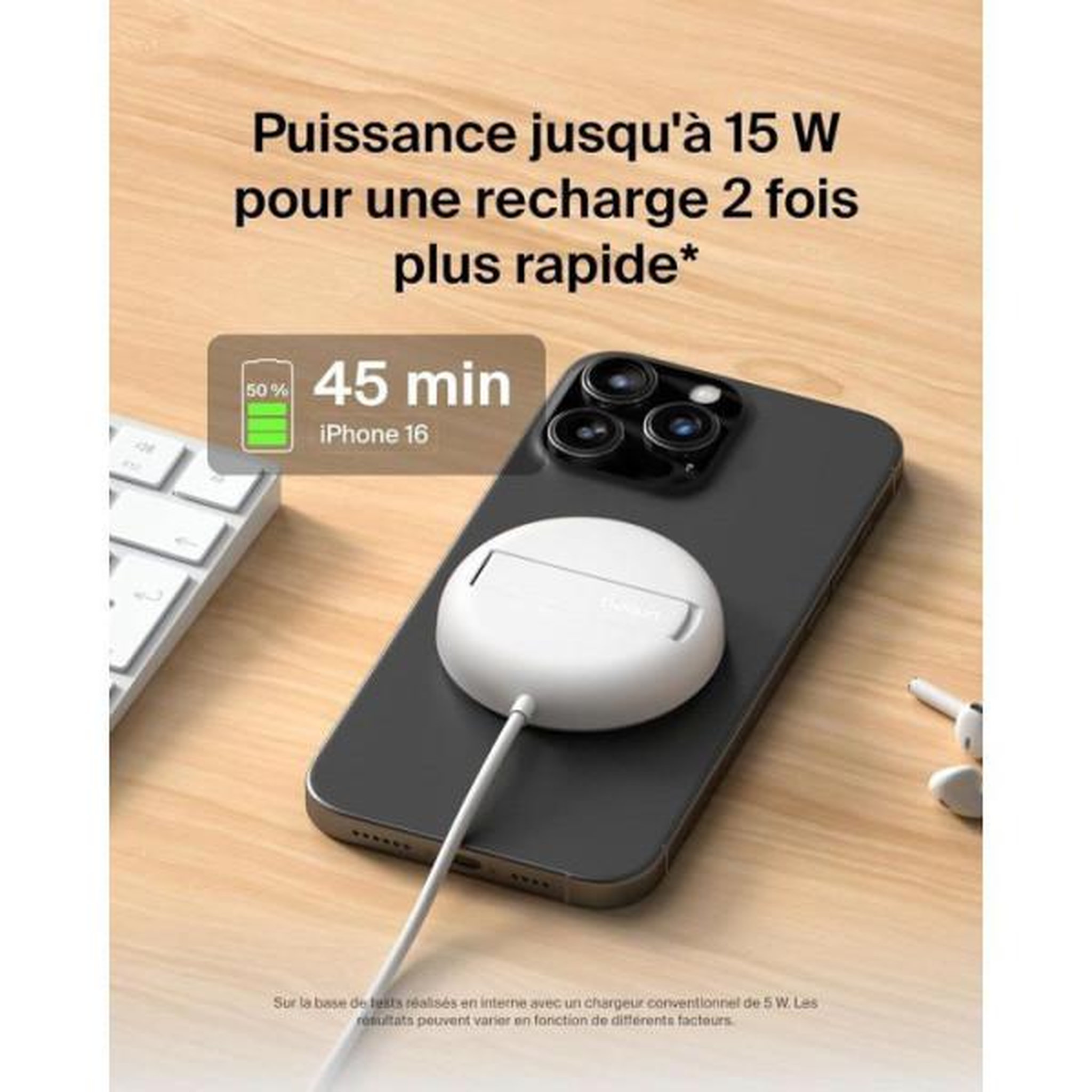 Voir la diapositive 4 : Belkin Belkin wia011hqwh chargeur d'appareils mobiles casque, smartphone blanc usb recharge sans fil charge rapide intérieure