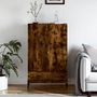 Voir la diapositive 1 : VIDAXL Buffet haut chene fume 69,5x31x115 cm bois d'ingenierie