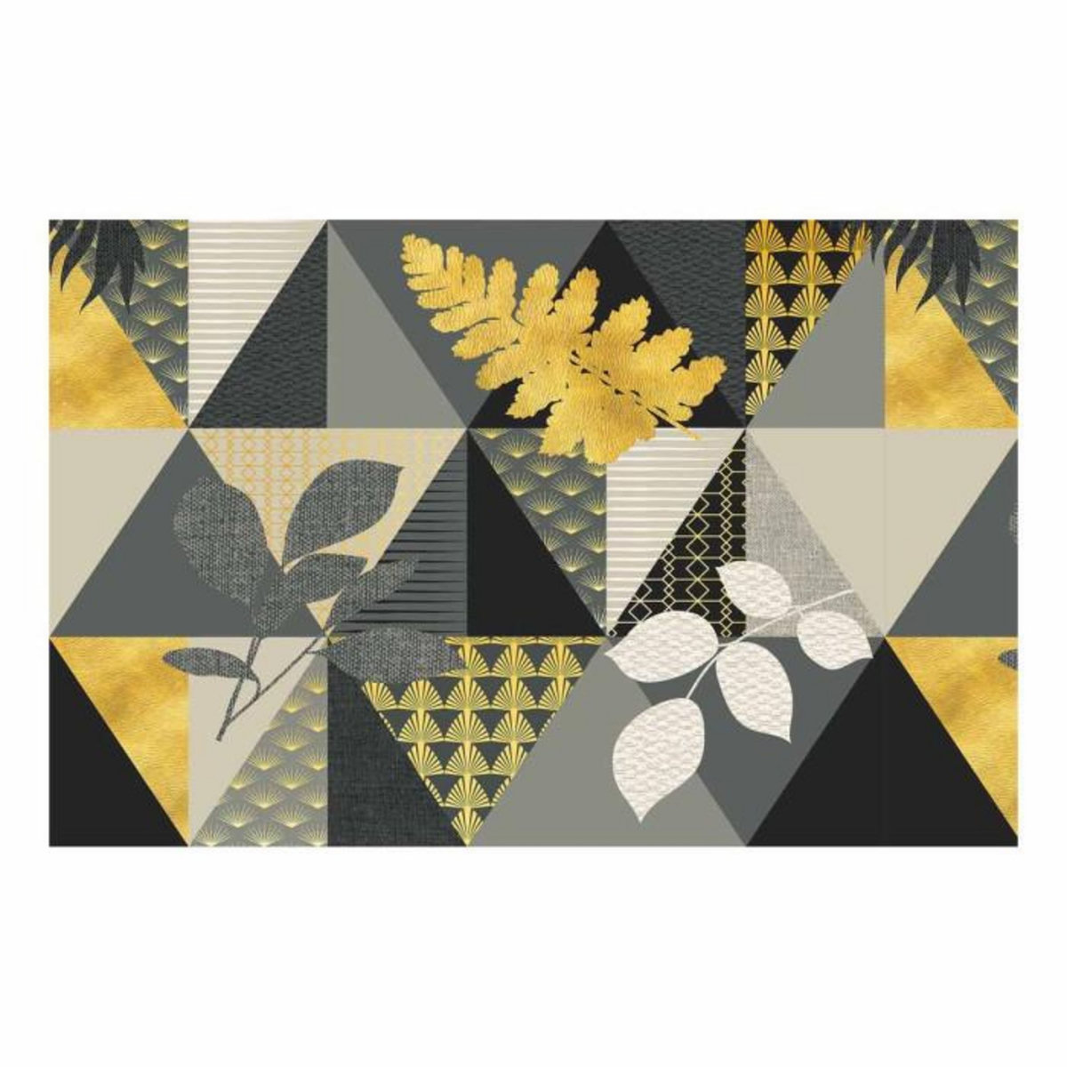 Paris Prix Set de Table à Motifs  Loelia  28x44cm Jaune & Noir