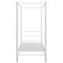 Voir la diapositive 4 : VIDAXL Cadre de lit a baldaquin sans matelas blanc metal 90x200 cm