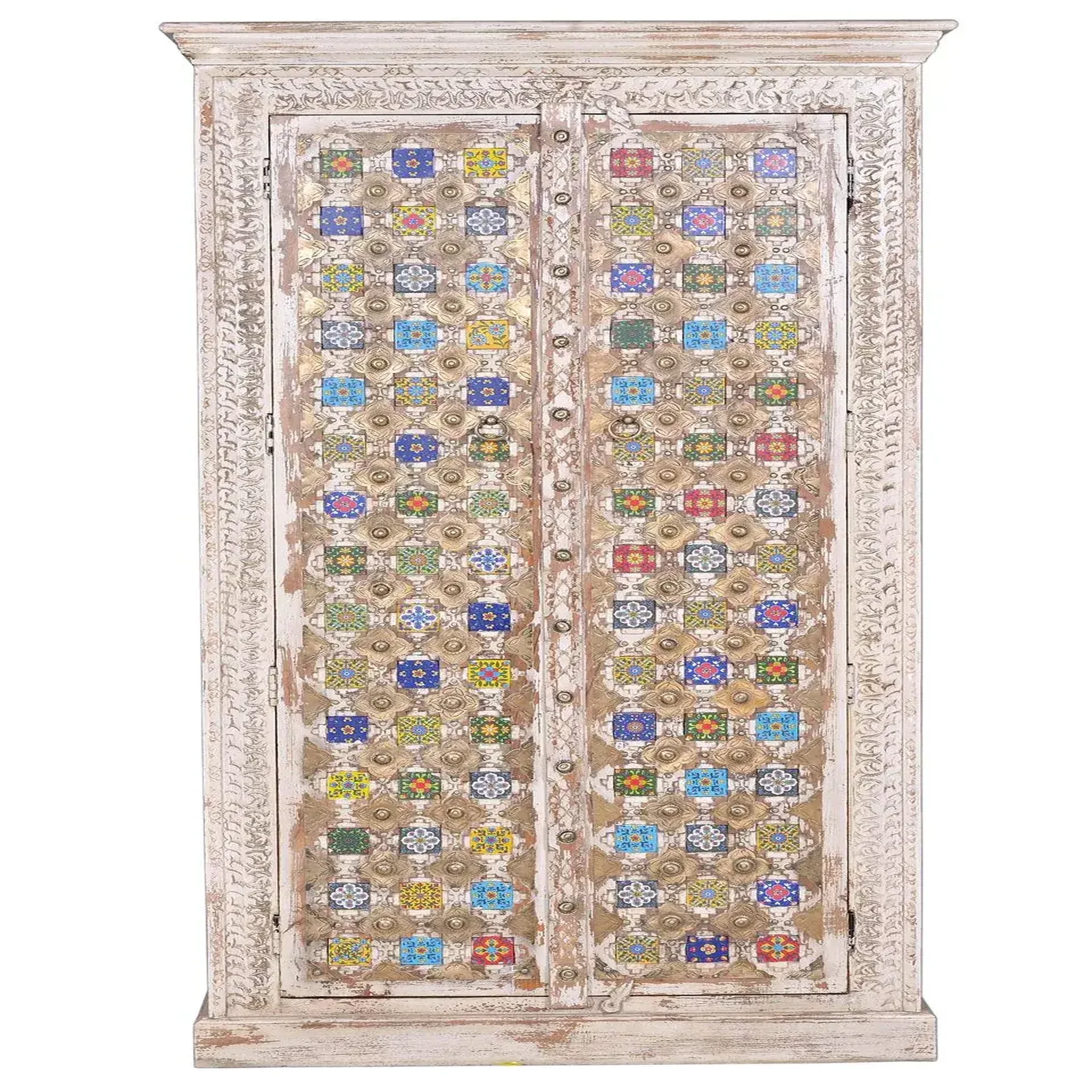 GINER Y COLOMER SL Armoire en bois de manguier 90cm style méditerranéen moderne