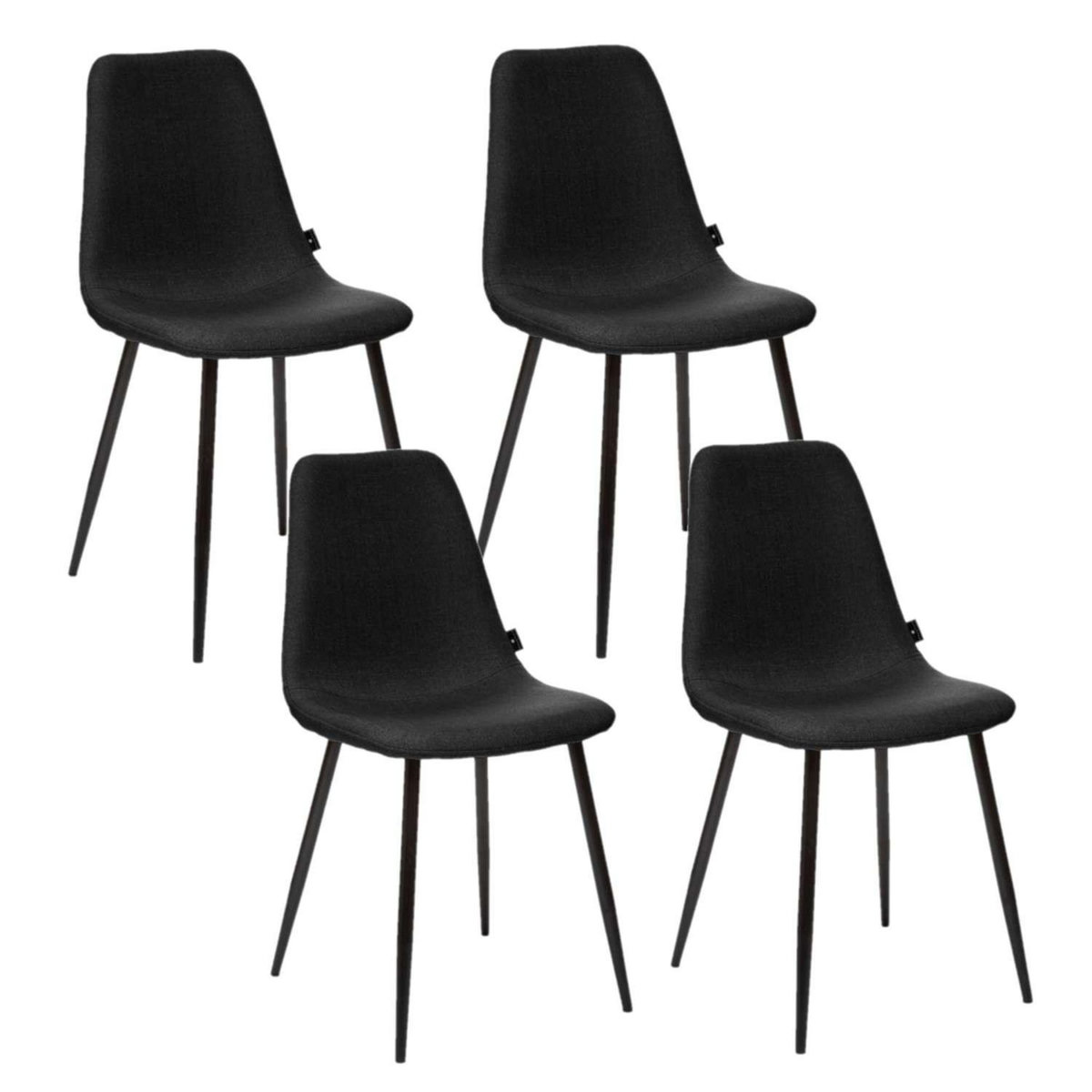 ATMOSPHERA Lot de 4 - Chaise Nokas - Pied en métal