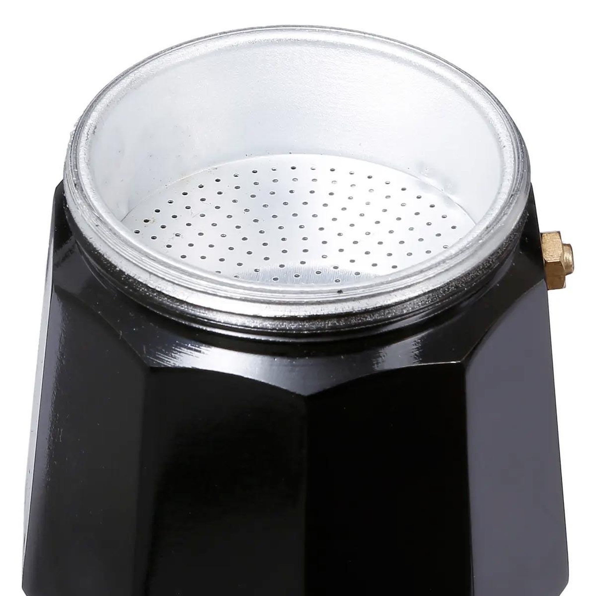 Voir la diapositive 3 : SECRET DE GOURMET Cafetière en métal  italienne  18cm noir