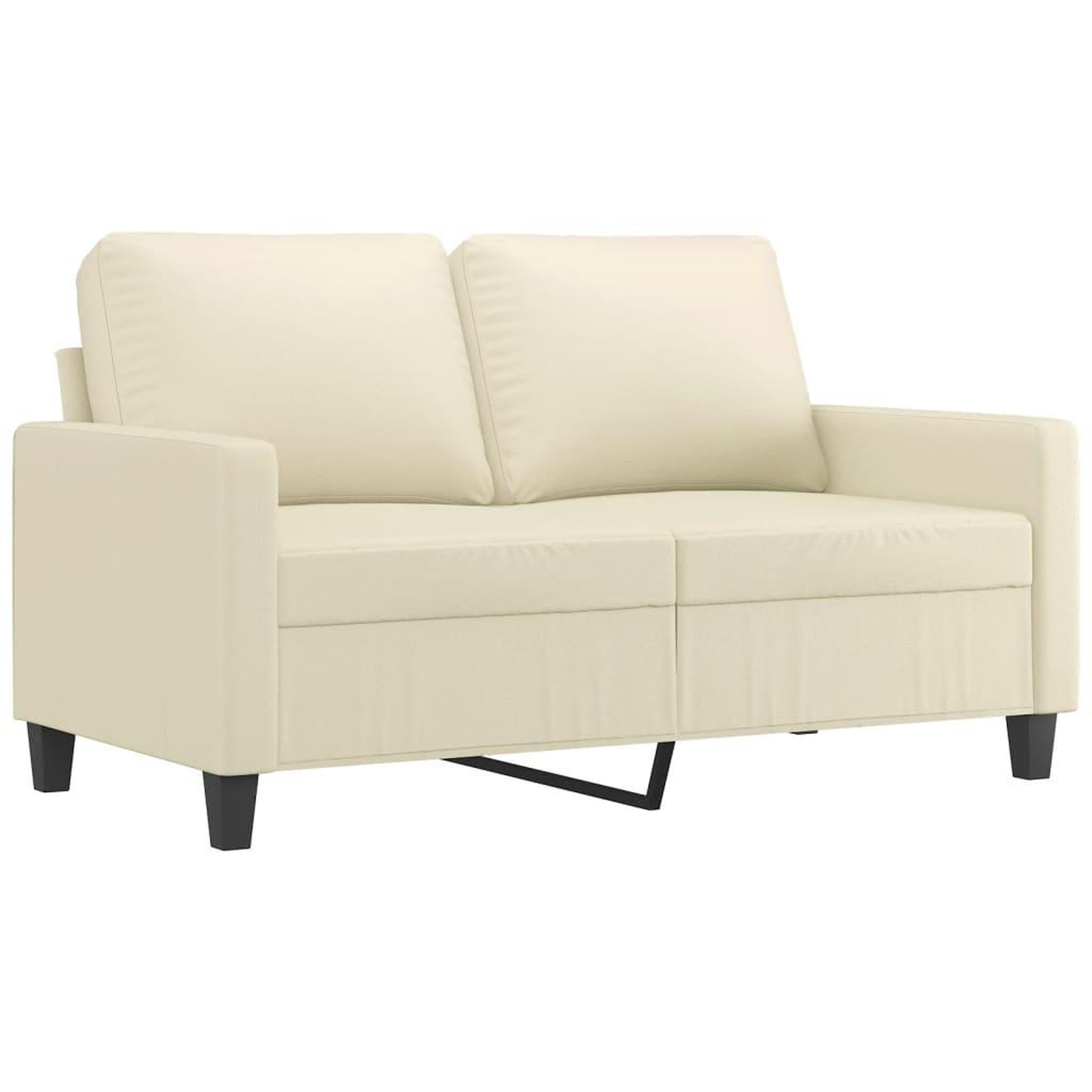 Voir la diapositive 3 : VIDAXL Ensemble de canapes 2 pcs avec coussins Creme Similicuir