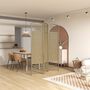 Voir la diapositive 2 : HOMCOM Paravent intérieur 3 panneaux pliables séparateur de pièce bois de peuplier bambou fibres de papier tressée coloris naturel