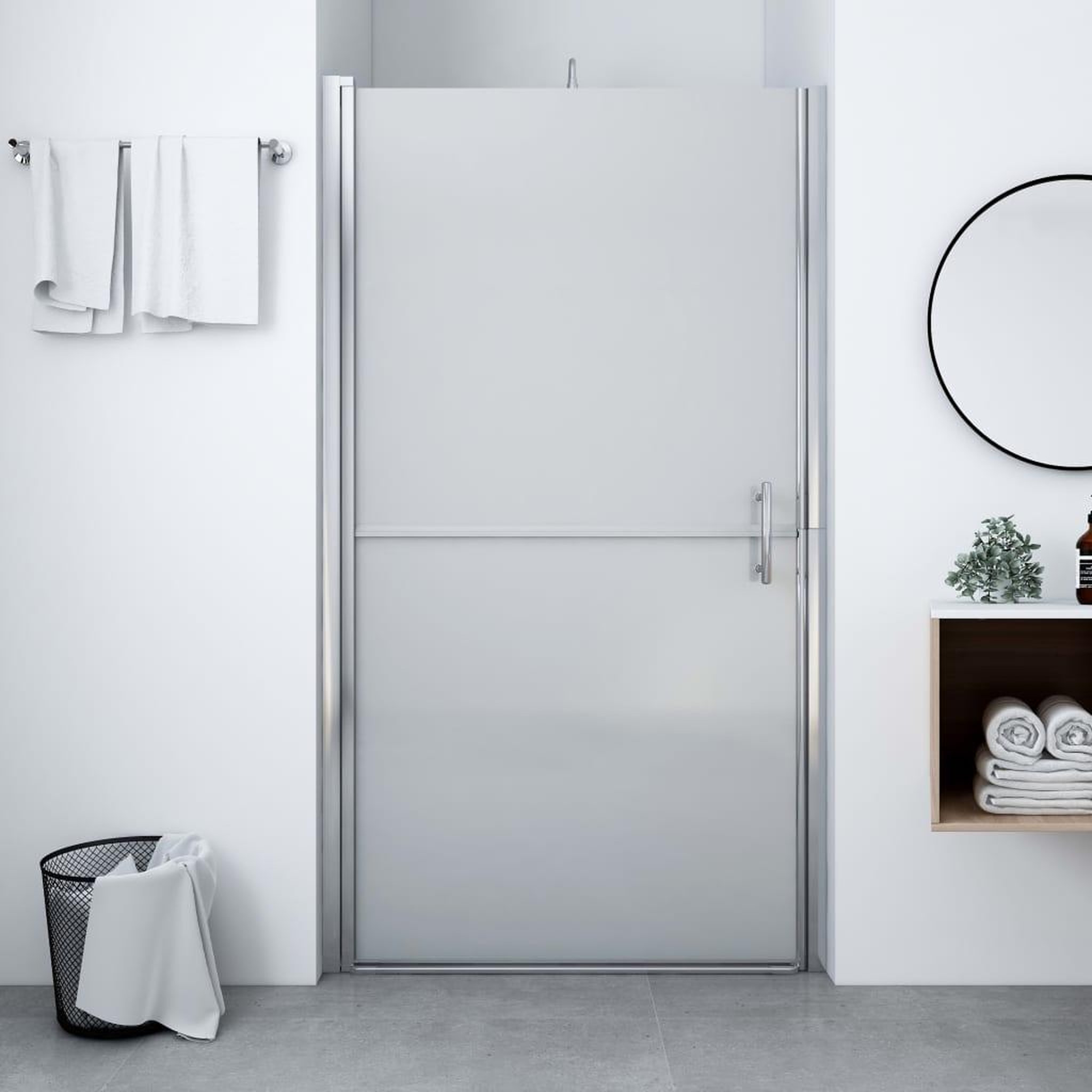 Voir la diapositive 1 : VIDAXL Porte de douche Verre trempe depoli 81x195 cm