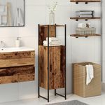 VIDAXL Armoire salle de bain vieux bois 33x33x120,5 cm bois ingenierie