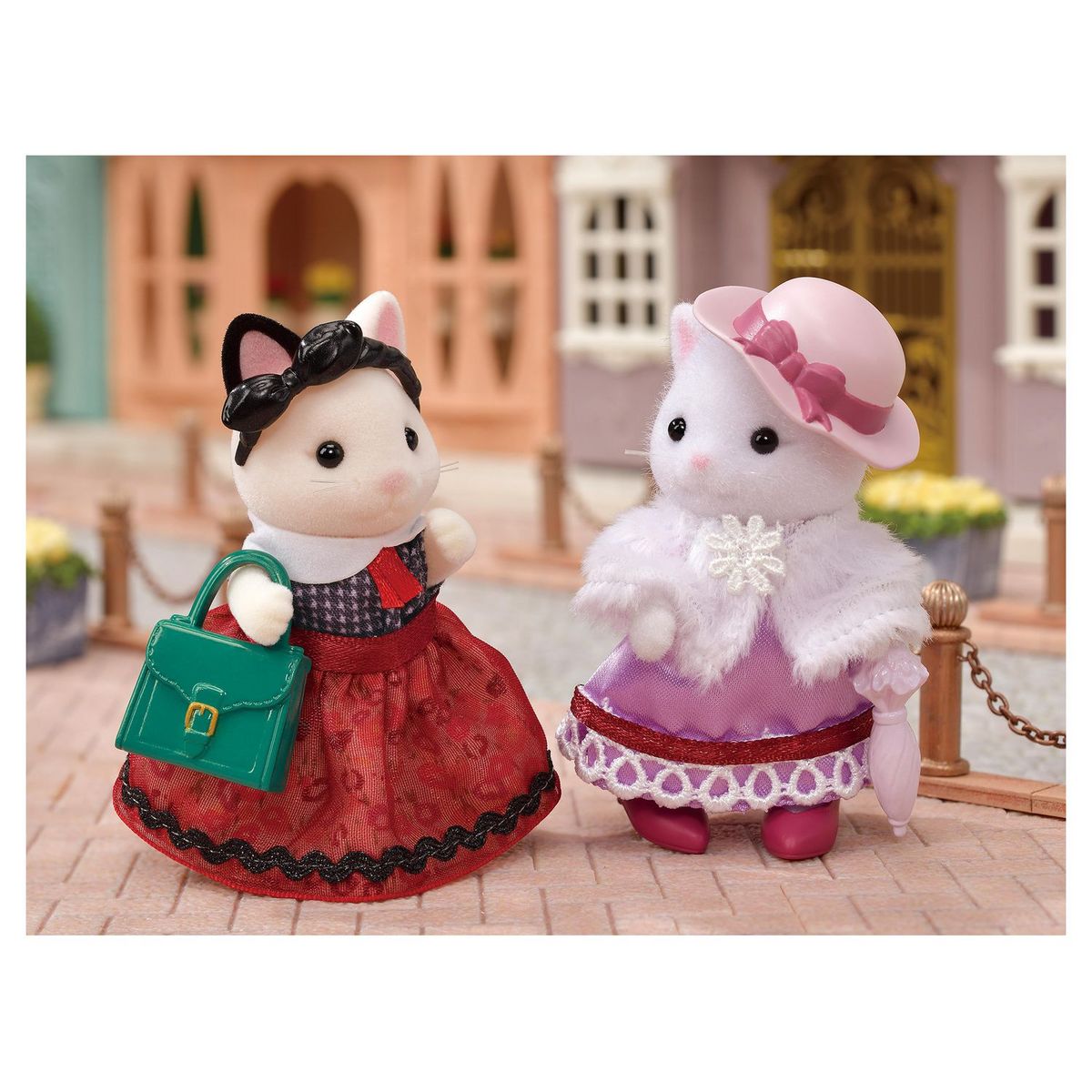 Sylvanian families 5462 Valisette de mode et grande soeur chat bicolore