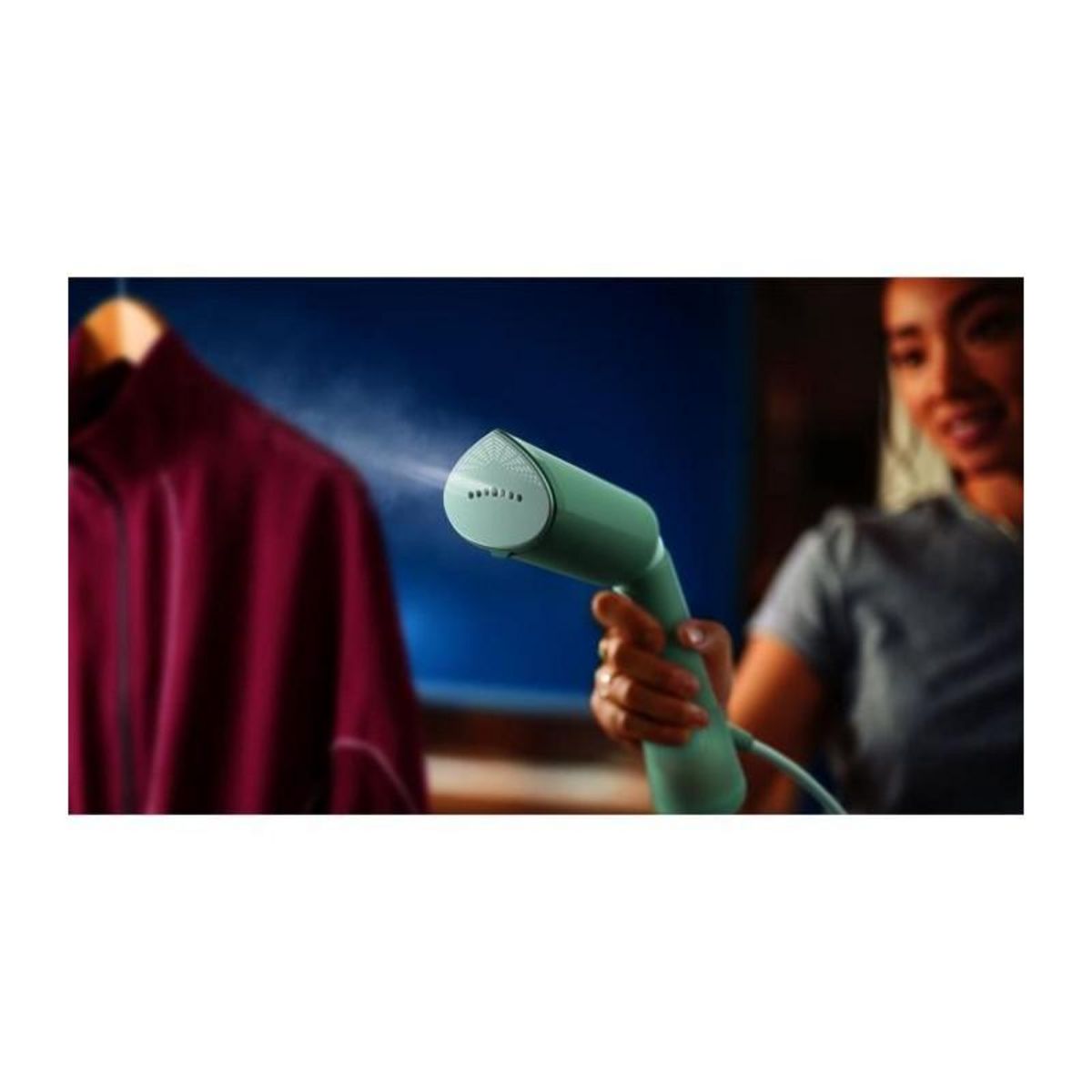 Philips Défroisseur a main - PHILIPS - STH5010/70 - 1300 W - Défroissage vertical - Débit de vapeur continu - Cordon : 2,5 m - Vert