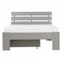 Voir la diapositive 4 : HomeStyle4U Lit simple 90x200 avec tiroir et Sommier - gris