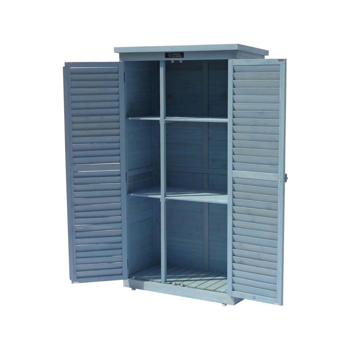 Habitat et Jardin Armoire de jardin  Space  - 87 x 46.5 x 160 cm - Bleu ciel