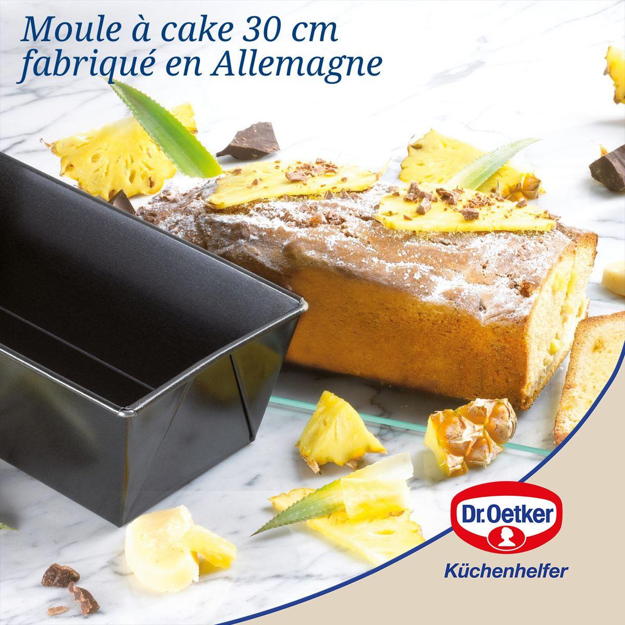 Voir la diapositive 2 : DR.OETKER Moule à cake 30 x 11,5 cm dr. Oetker back-freude