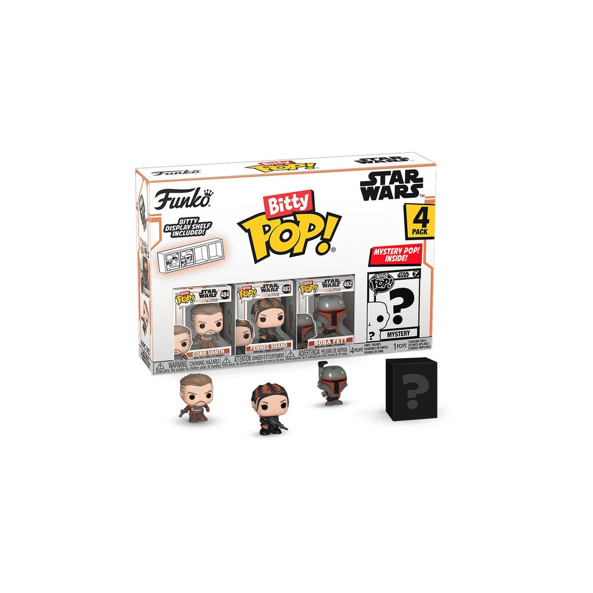Voir la diapositive 2 : Funko Pack 4 Figurines Funko Bitty Pop Mandalorian Marshal