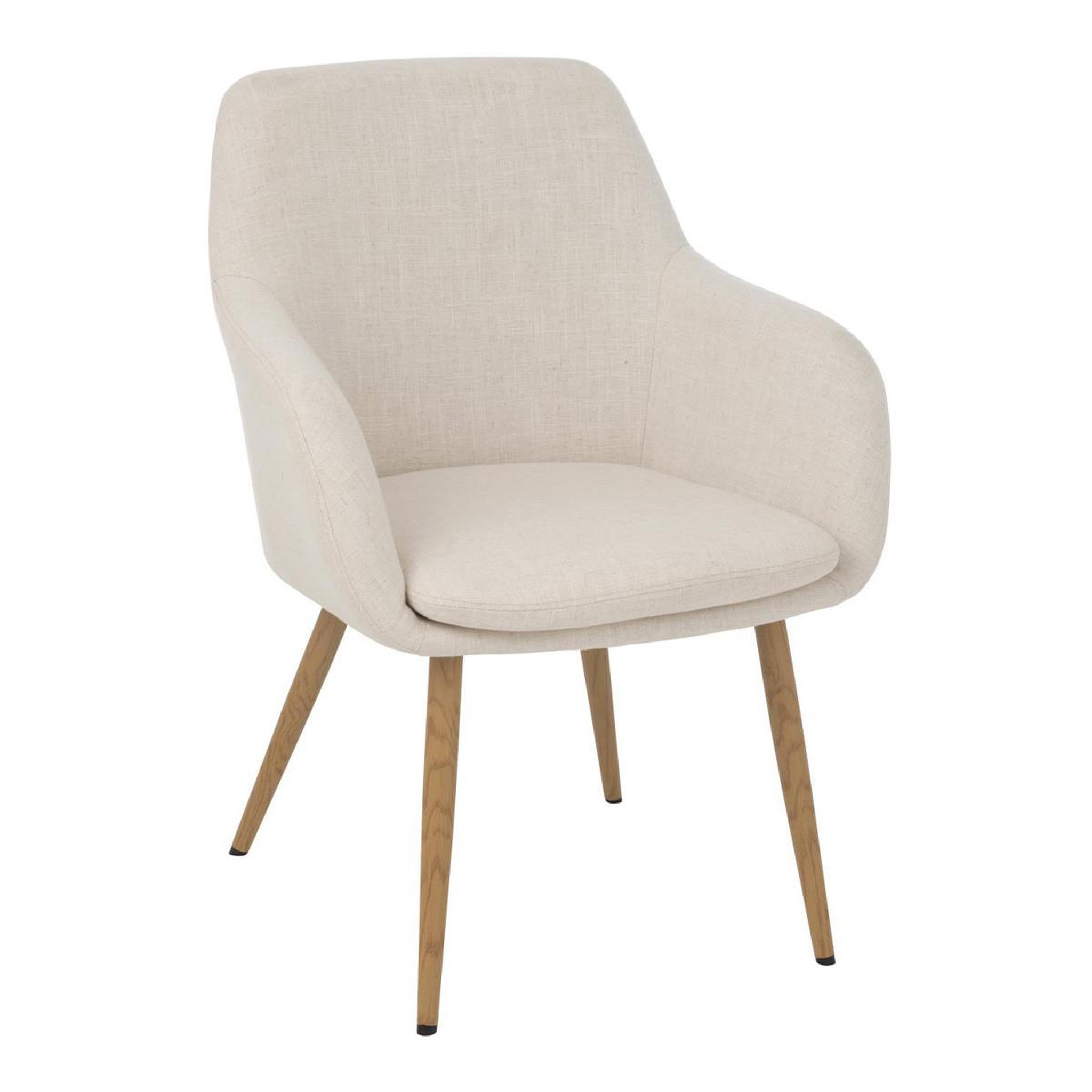 J-LINE Chaise design  miles  83cm ivoire