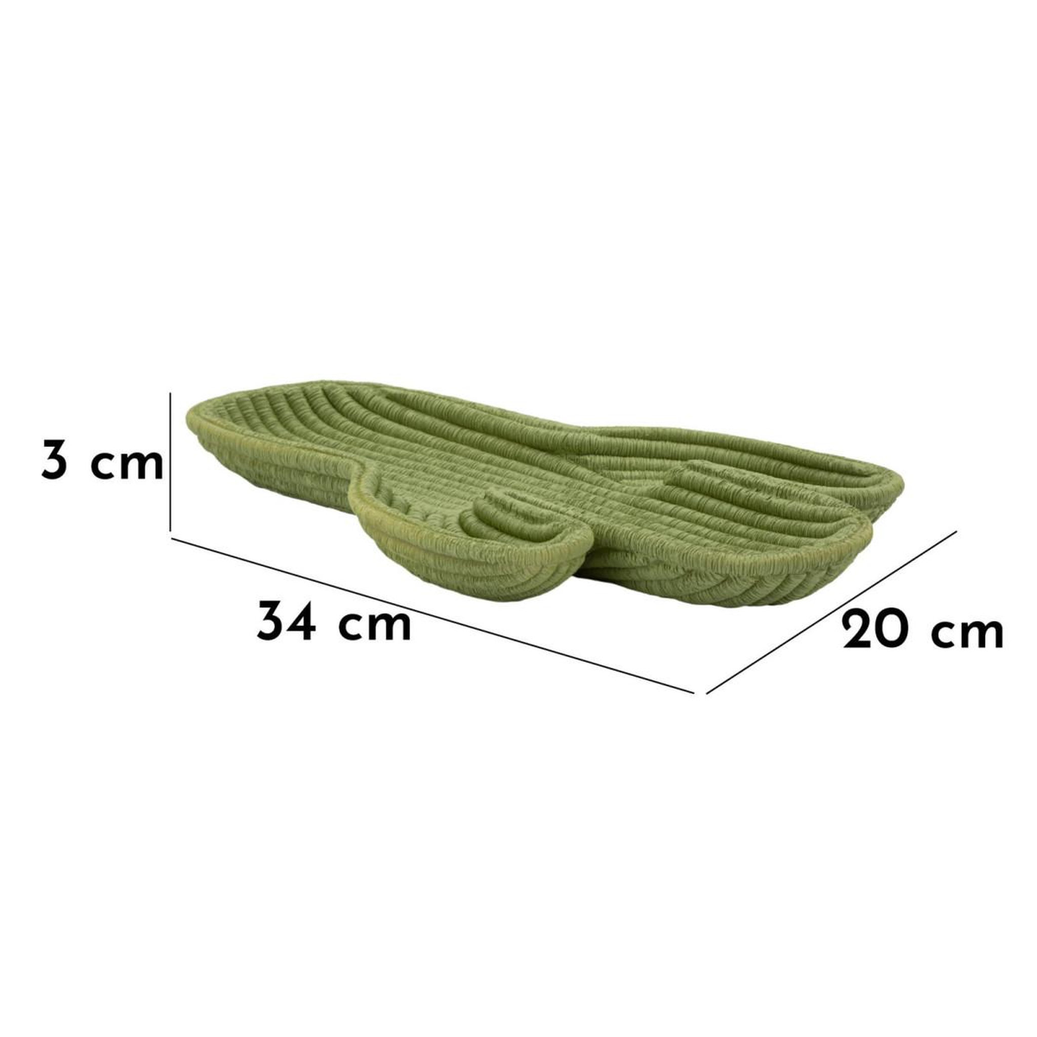 Voir la diapositive 6 : Paris Prix Plateau déco en résine  cactus  34cm vert