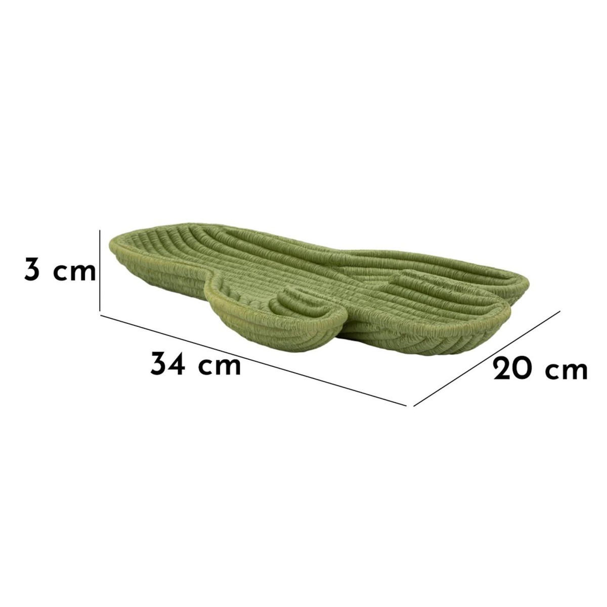 Paris Prix Plateau Déco en Résine  Cactus  34cm Vert
