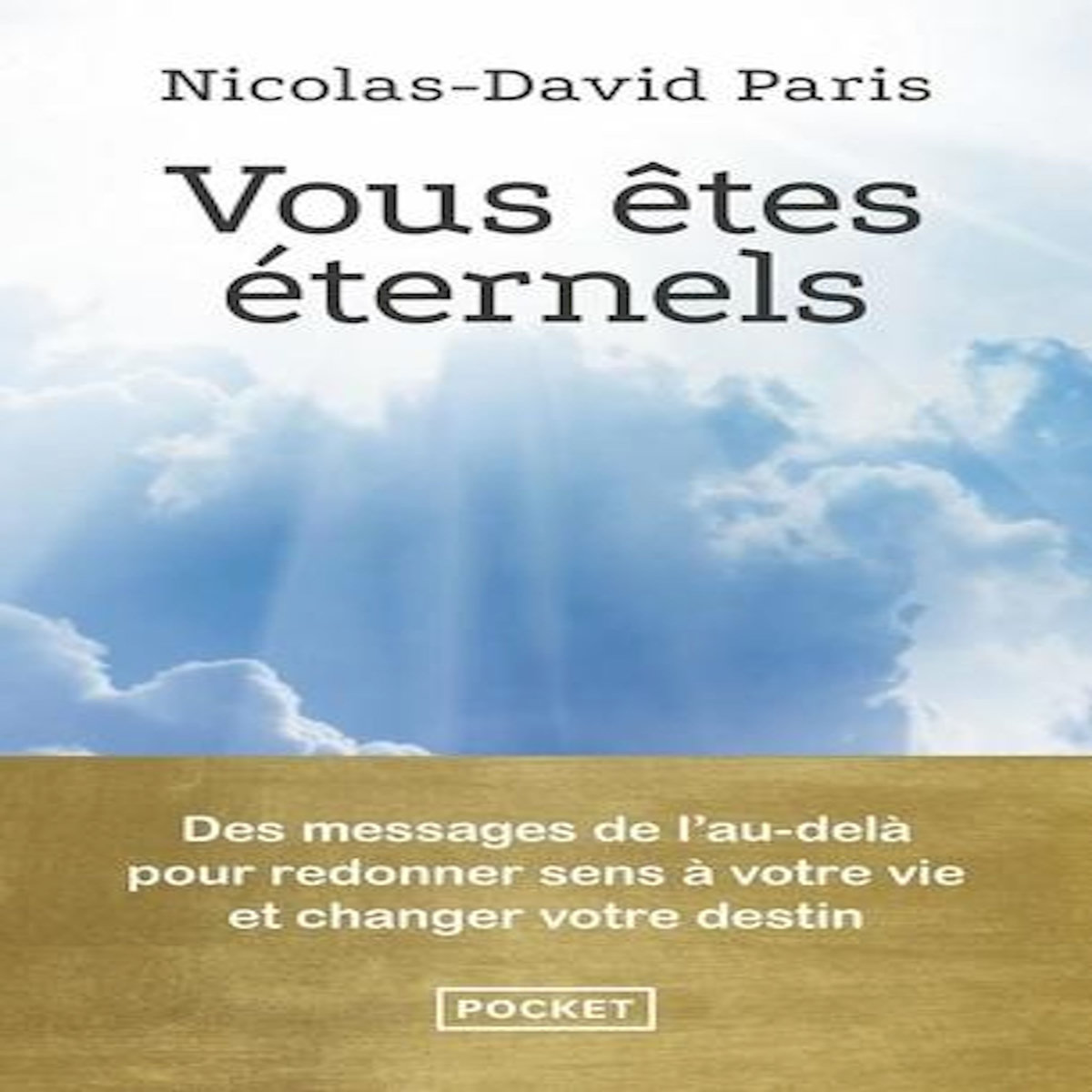 VOUS ETES ETERNELS. DES MESSAGES DE L'AU-DELA POUR REDONNER SENS A VOTRE VIE ET CHANGER VOTRE DESTIN, Paris Nicolas-David