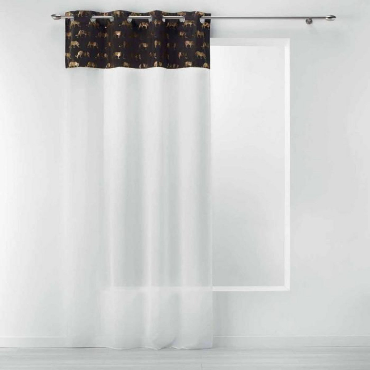 Paris Prix Rideau Voilage à Œillets  Tigalo  140x240cm Blanc