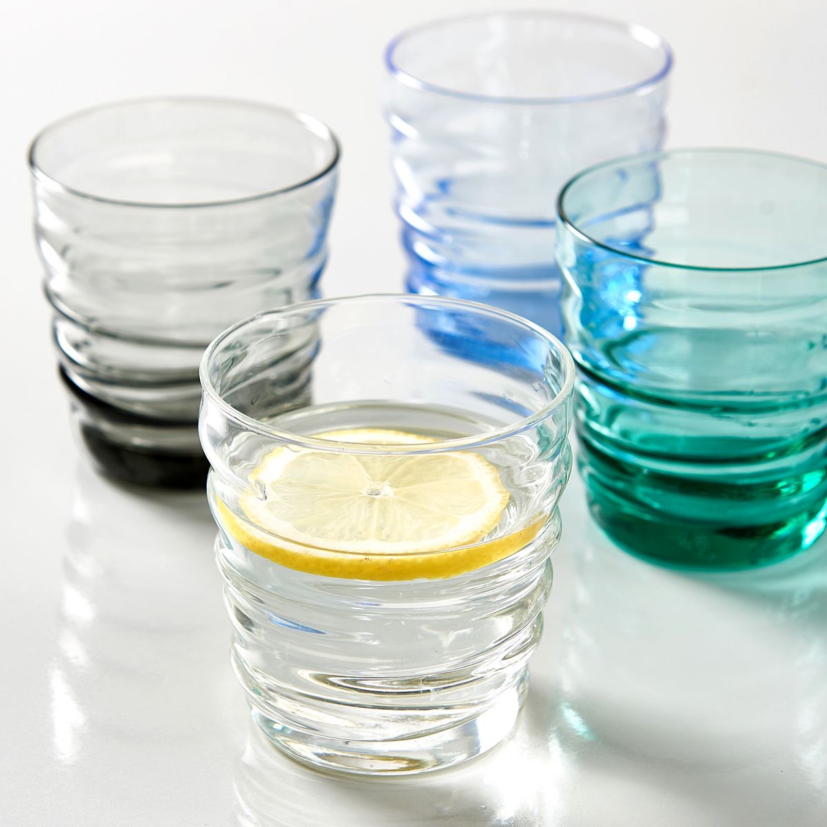 BORMIOLI ROCCO Set de 6 verres à eau RIFLESSI ACQUA Light Onyx