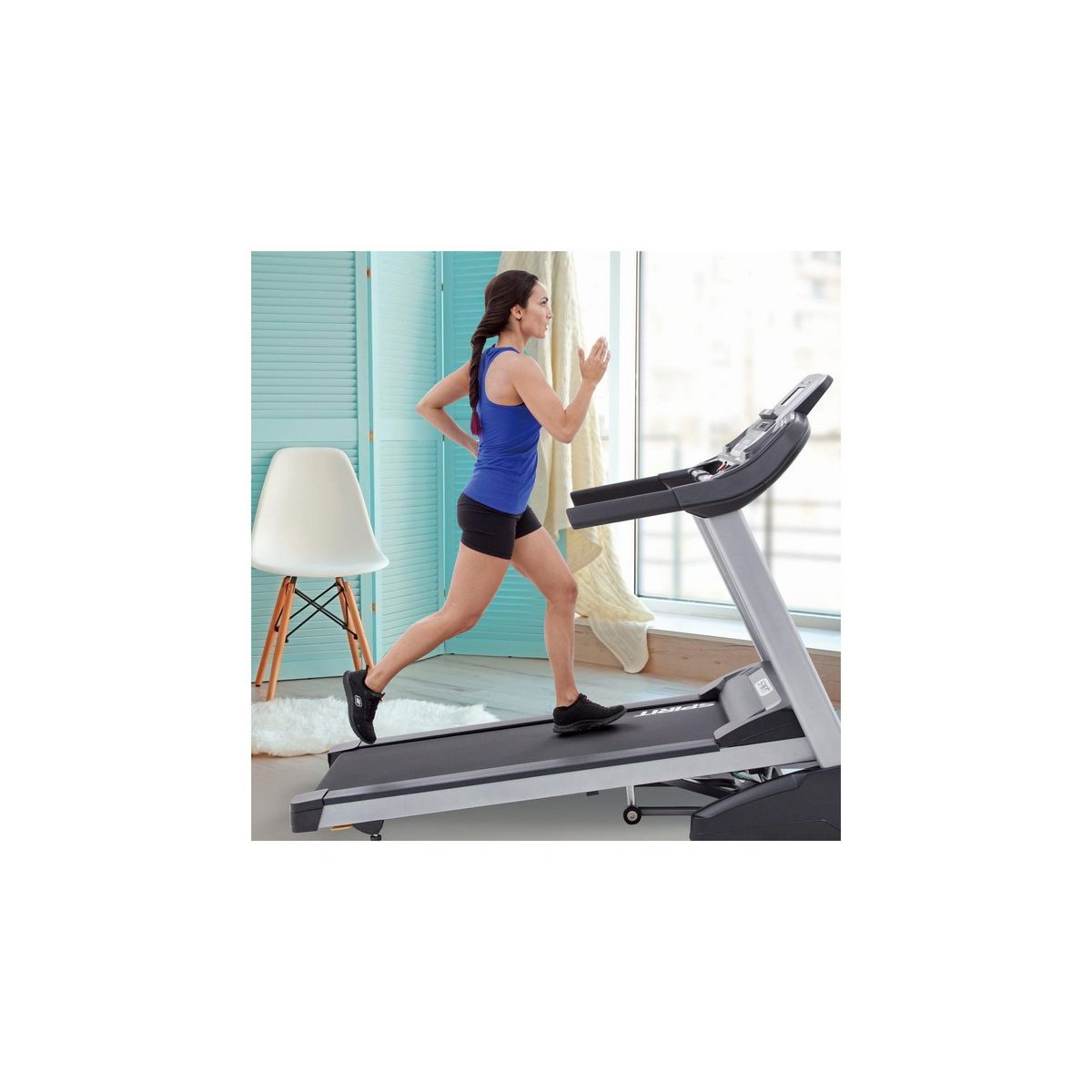 Spirit Tapis de course Motorisé - Spirit - Modèle XT185 - 16 Km/h - Bluetooth/App - Maison/Appartement