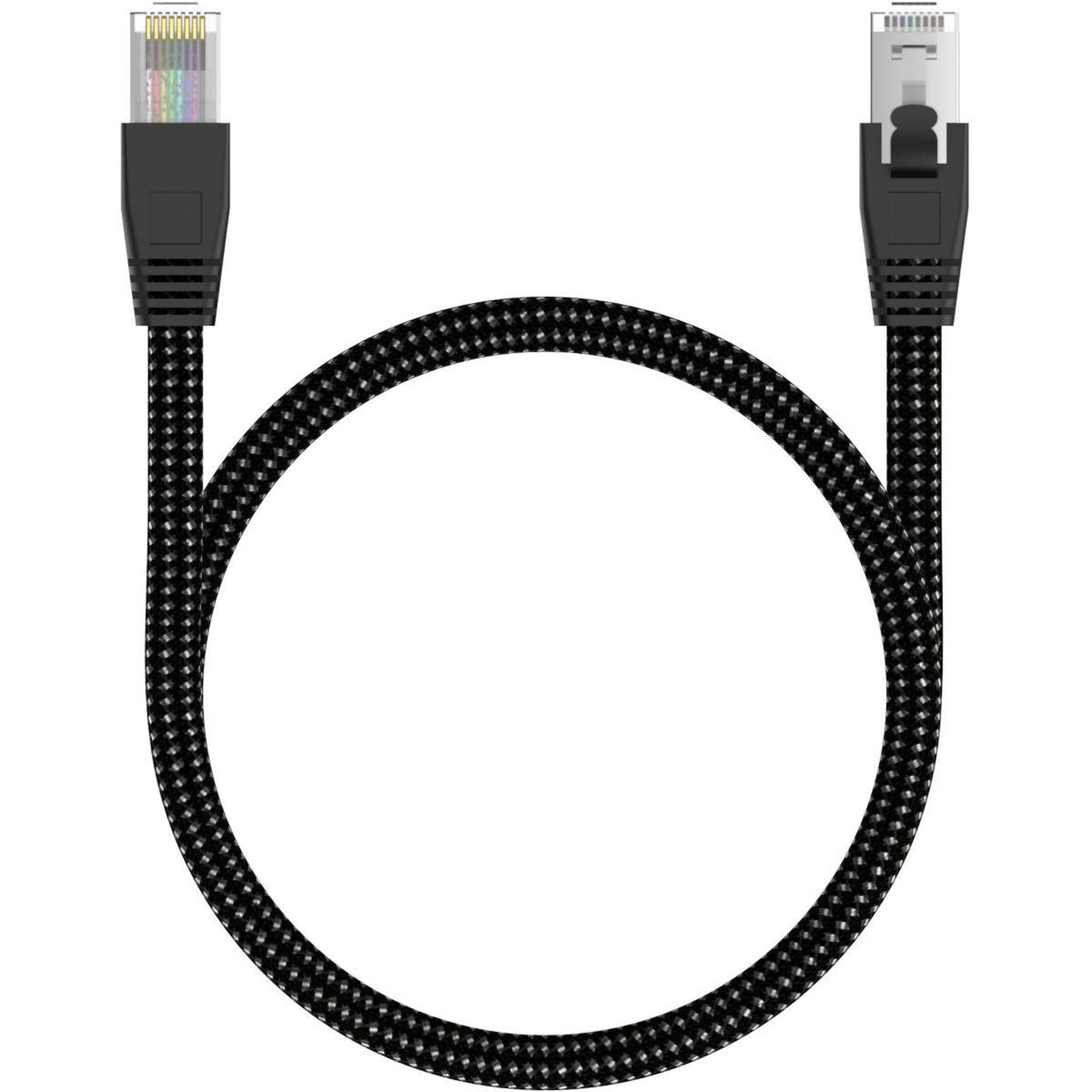 ADEQWAT Câble ethernet rj45 1m droit cat8 noir