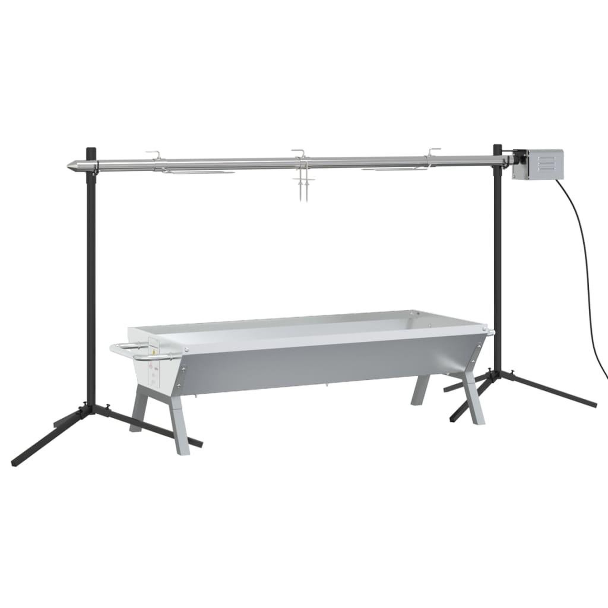 Voir la diapositive 2 : VIDAXL Ensemble de grille et de plateau automatique pour barbecue inox