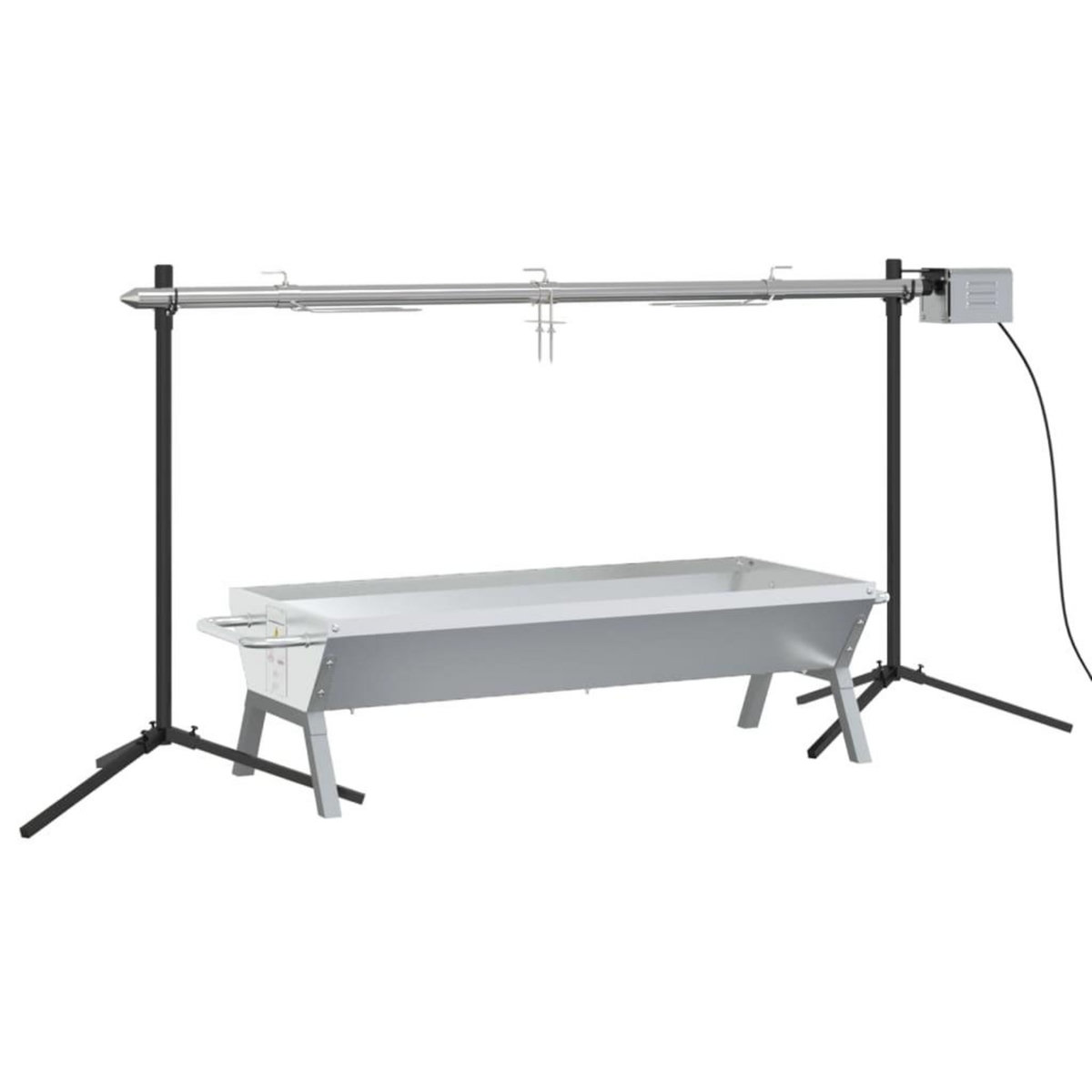 VIDAXL Ensemble de grille et de plateau automatique pour barbecue inox