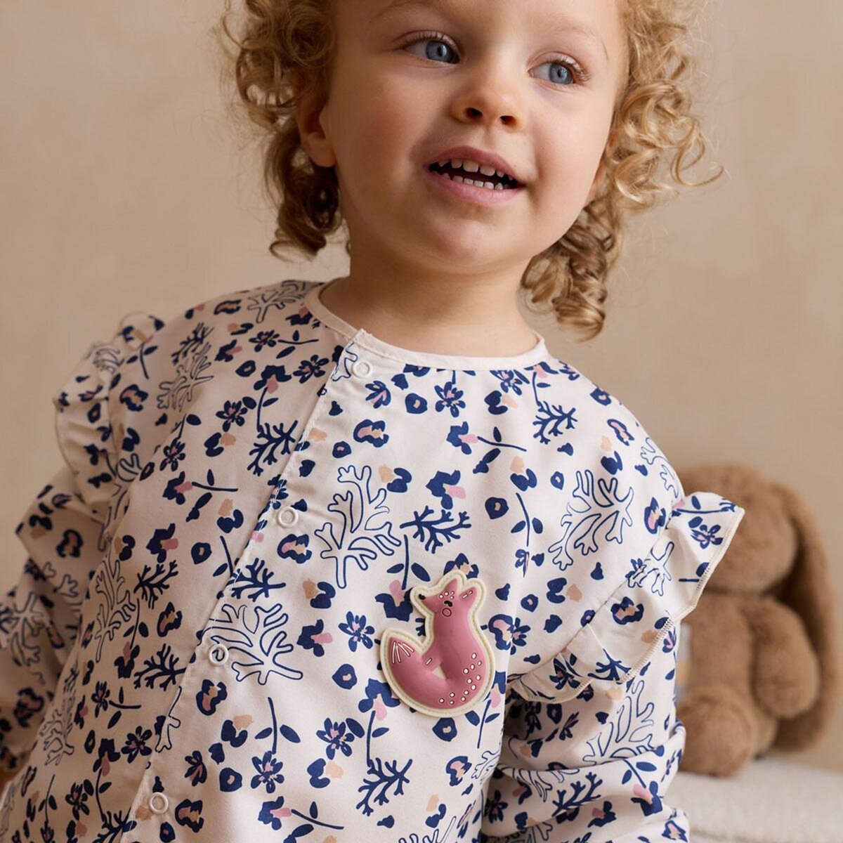 Petit Béguin Tablier enfant long Céleste