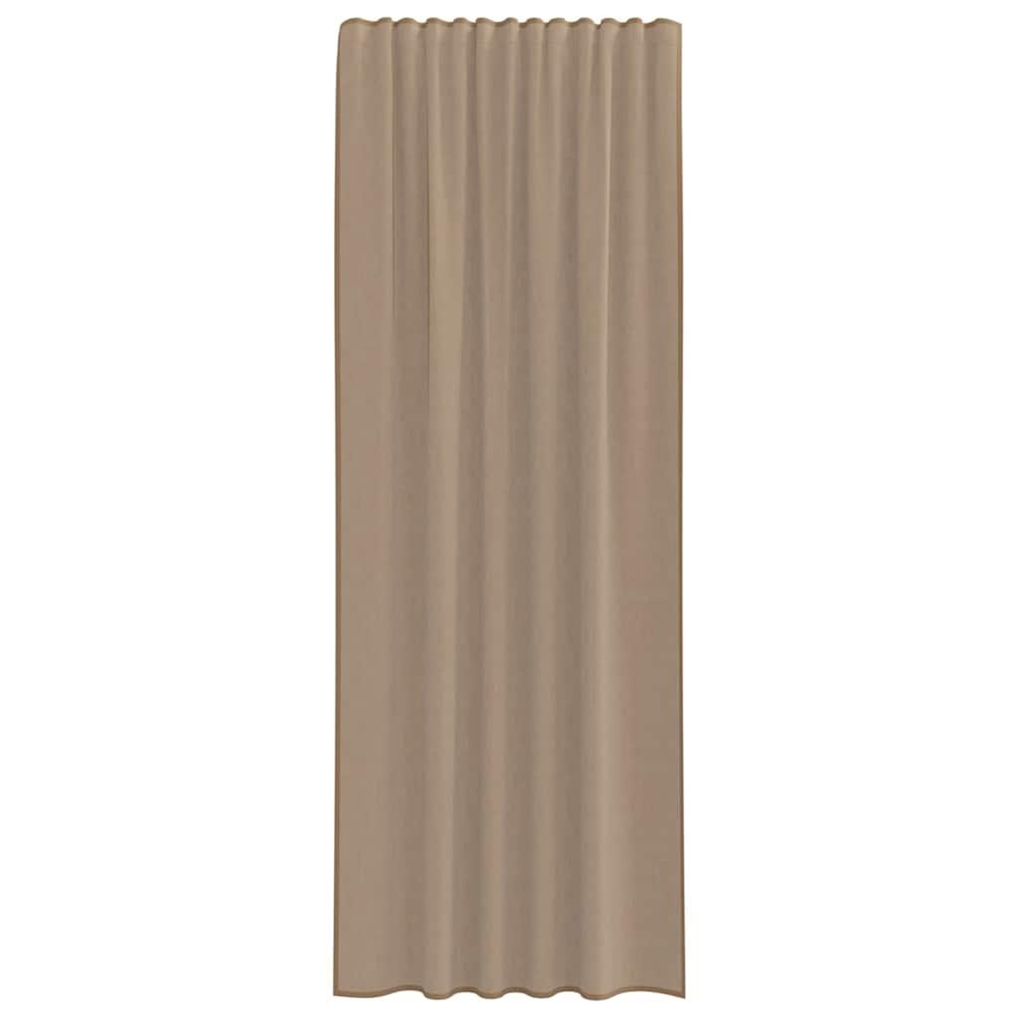 Voir la diapositive 4 : VIDAXL Rideaux en voile avec boucles 2 pcs marron clair 140x260 cm
