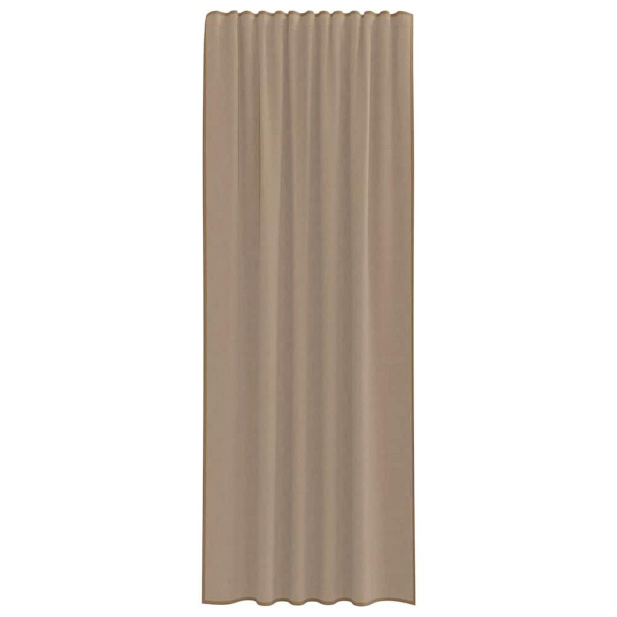 VIDAXL Rideaux en voile avec boucles 2 pcs marron clair 140x260 cm