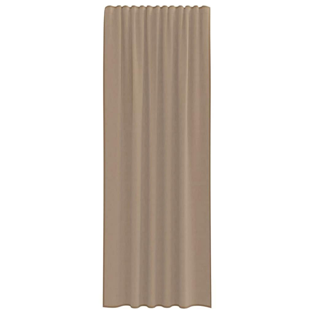 VIDAXL Rideaux en voile avec boucles 2 pcs marron clair 140x260 cm