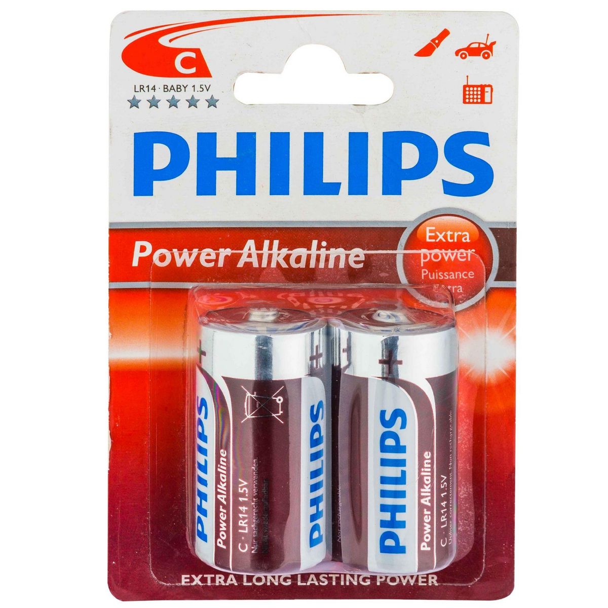 Philips Pile philips lr14  c  alcaline 2pcs