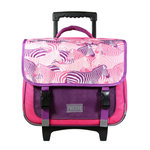 Bagtrotter BAGTROTTER Cartable à roulettes 38 cm Phileas Rose Zèbre