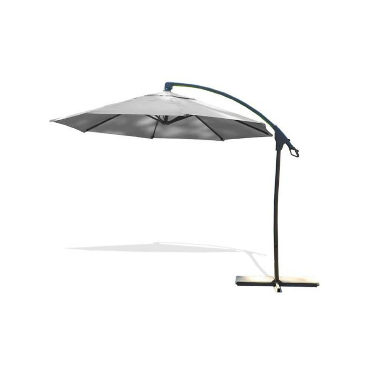 Paris Prix Parasol Déporté à Manivelle  Malaga  300cm Gris