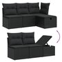 Voir la diapositive 3 : VIDAXL Salon de jardin 7 pcs avec coussins noir resine tressee