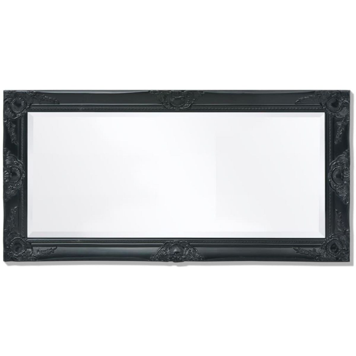 VIDAXL Miroir mural style baroque 100x50 cm noir