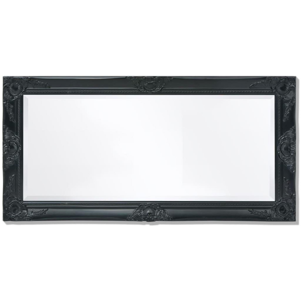 VIDAXL Miroir mural style baroque 100x50 cm noir