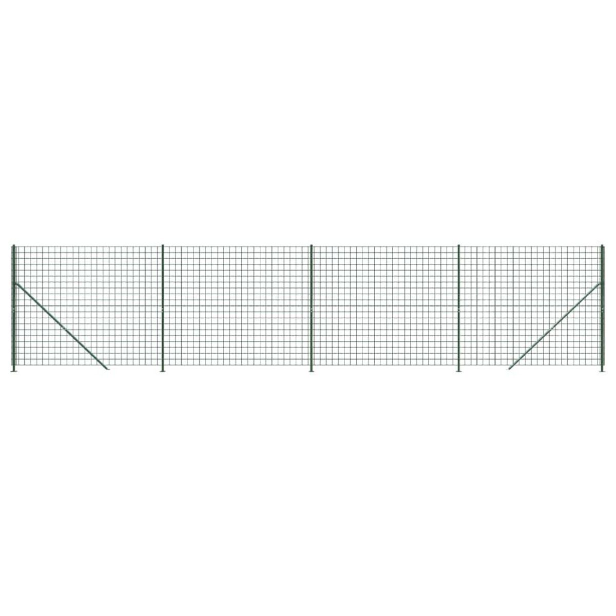 VIDAXL Cloture en treillis metallique avec bride vert 2x10 m